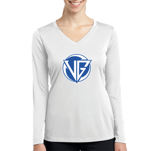 Valley Boyz Ladies Long Sleeve PosiCharge Competitor V Neck Tee Thumbnail